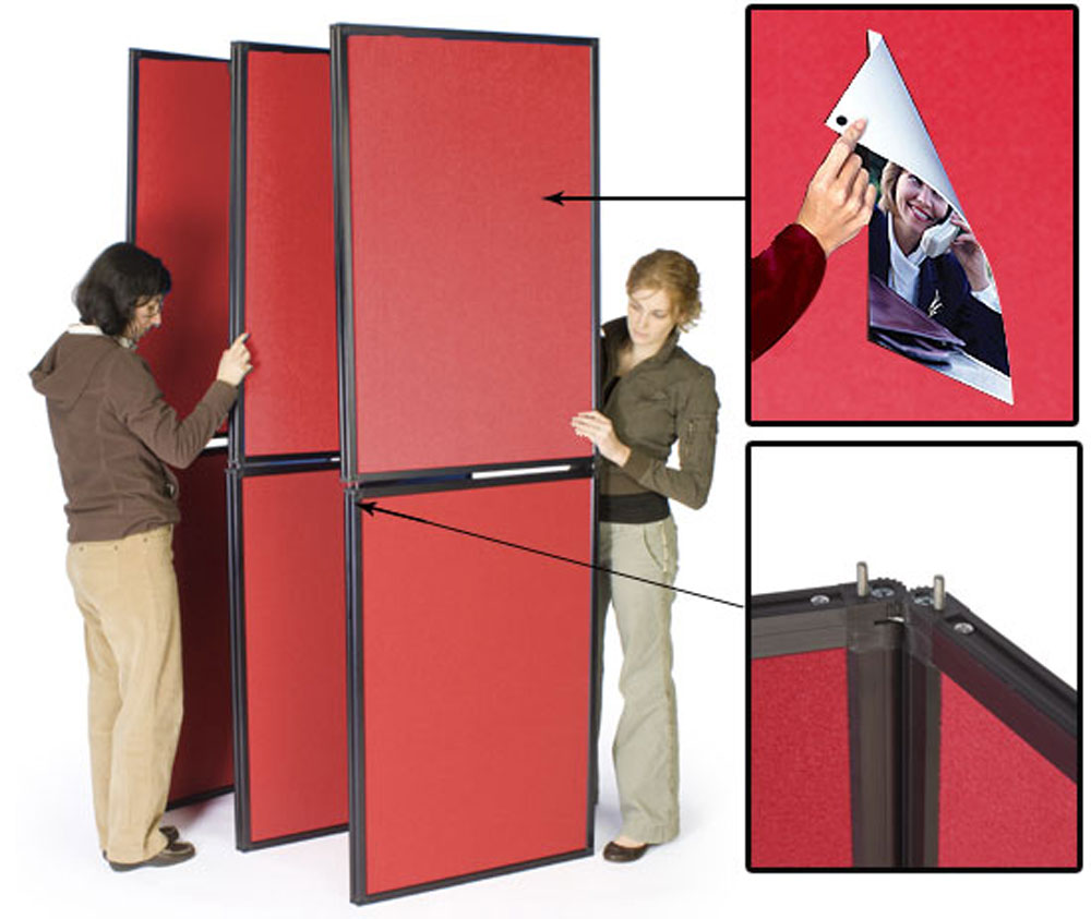 Modular Exhibition Panel System | 84" High Surface With 10 Panels ...