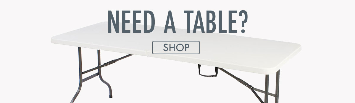 Folding trade show tables