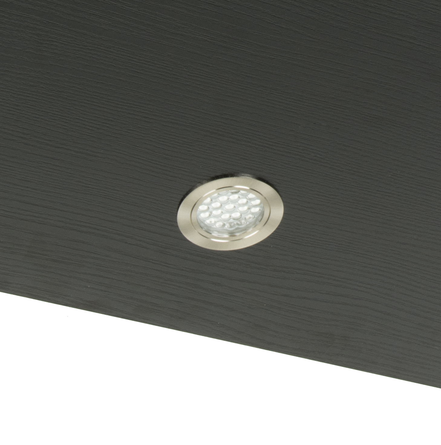 37" Glass Display Case w/5 Shelves, 2 Top Lights, Hidden Wheels & Hinged Door - Black - Image 3