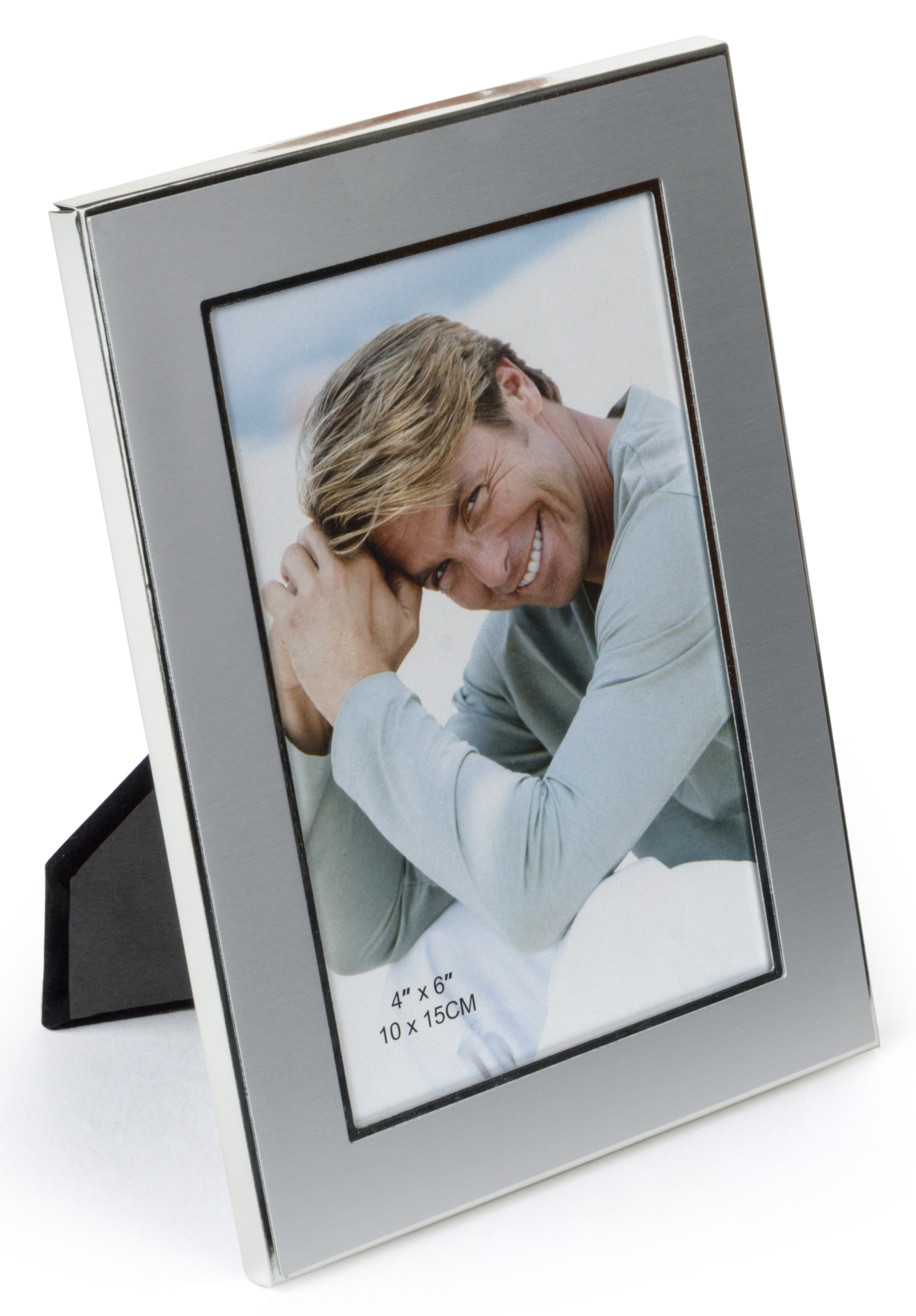 Silver Plated Frames w/ Basic Reflective Profile | 4" x 6" | Displays2Go