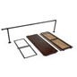 Outrigger Add-On Unit with Dark Wood Shelves Attaches to 2PPLN32BRN 