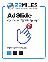 Digital display board software for non-touch kiosks and monitors 