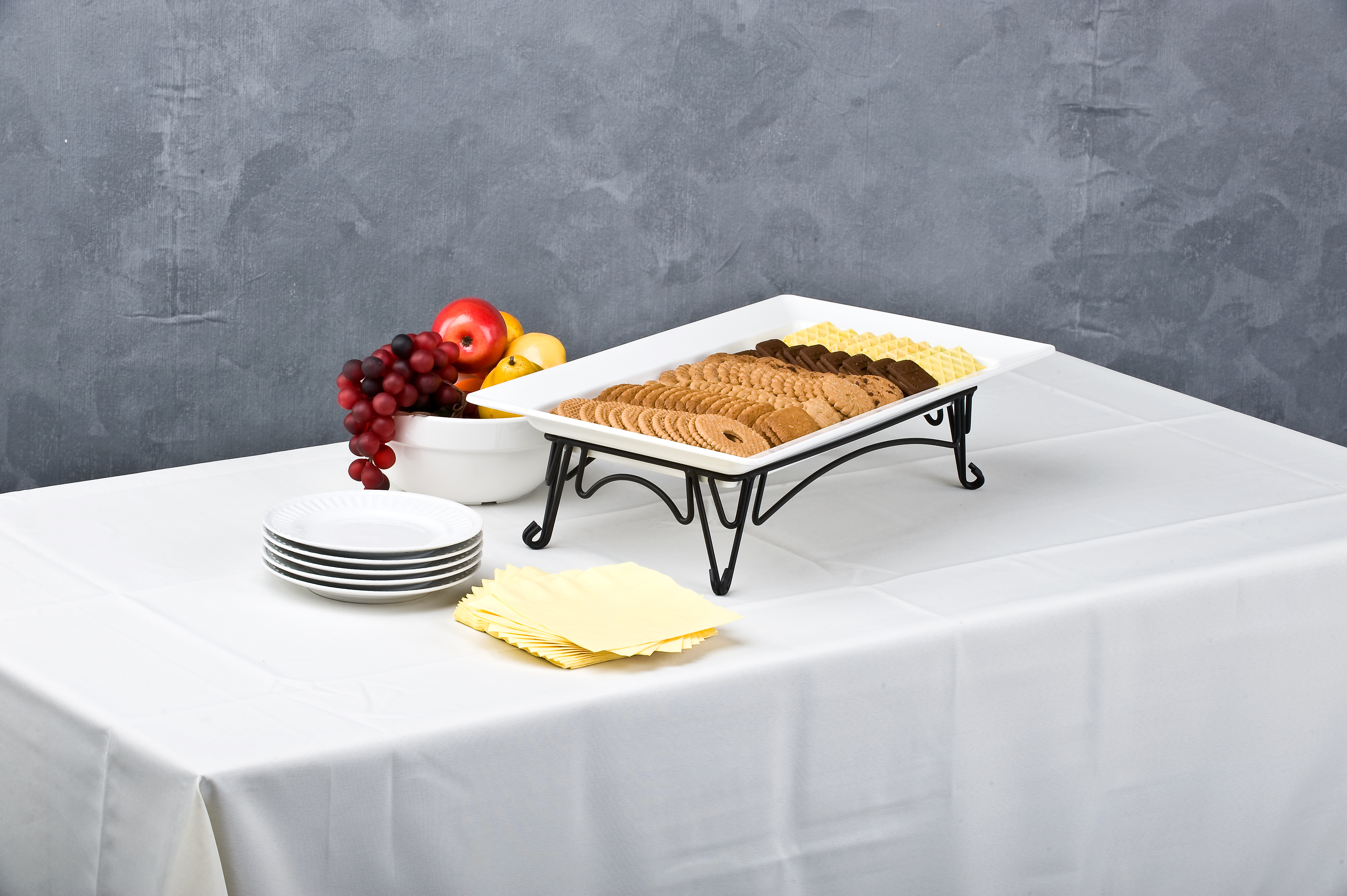 Service Tray Riser Rectangular Wire Serving Riser | (4) Rubber Tipped Prongs | Displays2Go