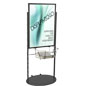 Black 24 x 36 Poster and Literature Stand with Wheels for Large Visuals
