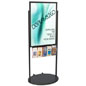 Black 24 x 36 Mobile Poster Display with 10 Literature Slots, Double Sided