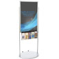 Mobile Silver 24 X 36 Poster Display with 10 Compartments, Rolling Signage