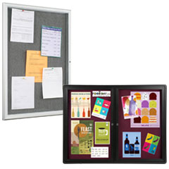 Bulletin boards with fabric tack surfaces