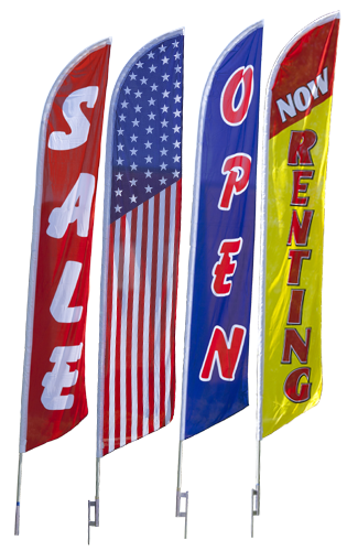 stock message feather flags