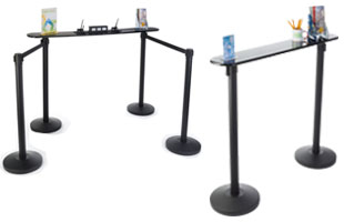 Stanchion Writing Tables | Table Tops that Attach to Line Posts