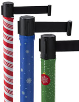 Stretch fit holiday themed stanchion post wraps