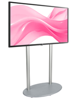 Indoor digital signage with durable aluminum commercial base
