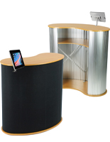 Trade Show Stand with iPad Mount in Silver