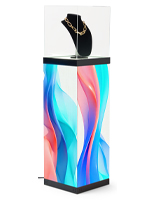 LED pedestal with lift off top display