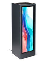 Pedestal display with digital sign with Android 11 OS