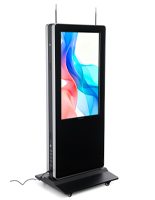 Double-Sided Digital Vertical Touchscreen Kiosk with 20pt IR Touch