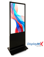 Digital display advertising floor stand with Android 11 operating system