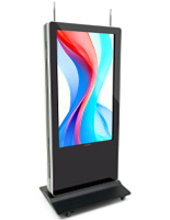 Double-sided digital vertical touchscreen Kiosk with DiViEX Software