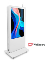 Double-sided digital vertical touchscreen kiosk with Android OS