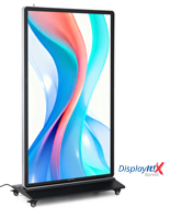 Digital display advertising floor stand with Displayit!Xpress CMS package