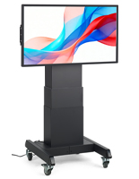 Touch screen digital signage with motorized lift and preinstalled apps