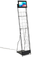 Sleek digital screen brochure stand