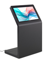 Floor standing touch screen kiosk with 21.5 inch screen size