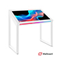 Edge lit horizontal touch screen kiosk with interactive 20pt PCAP touch screen