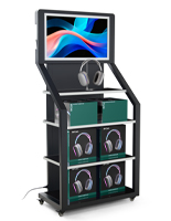 Product display shelves with 21.5 inch screen