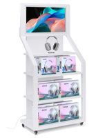 Product display shelves with 4 shelves to display merchandise on