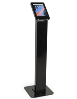 55 inch tall locking floor stand iPad kiosk with glossy finish