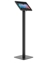 Floorstanding Samsung Galaxy tablet holder with sleek black colorway