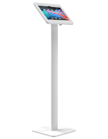 Floorstanding Samsung Galaxy tablet holder with white colorway