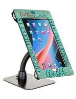 Black acrylic flex arm tablet mount custom holder for 12.9 iPad