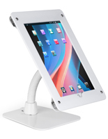 White acrylic flexible tablet mount holder for ipad