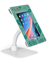 White acrylic custom secure flexible iPad stand