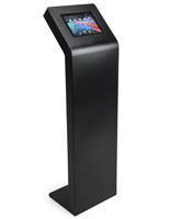 Black tablet floor stand for 9.7" iPad and Galaxy Tab devices