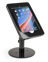 Countertop iPad Pro tablet stand in glossy black