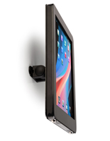 Black iPad POS kiosk with tilting motion
