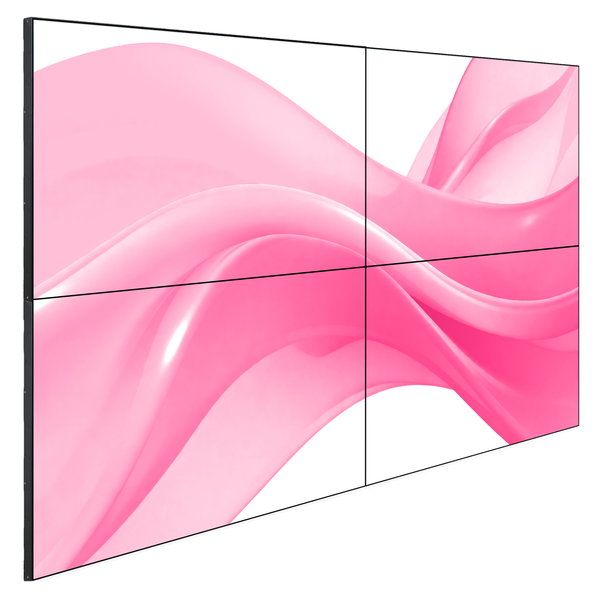 4-Screen LCD Video Wall Display System | 2 x 2 Bundle with Mounts ...