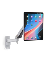 Articulating arm tablet mount with silver finish