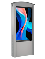 Outdoor digital signage display with robust stainless steel and aluminum construction