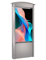 Outdoor digital kiosk wind tested up to 135 miles per hour
