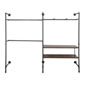 Industrial Outrigger Wall Unit with 2 Front Facing Hanging Bars