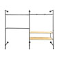 Double Pipe Outrigger Wall Display with 1 Front Facing Spoke Bar
