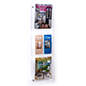Acrylic 3-tier wall mounted literature rack 