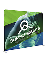 Tension fabric trade show displays with single sided graphics
