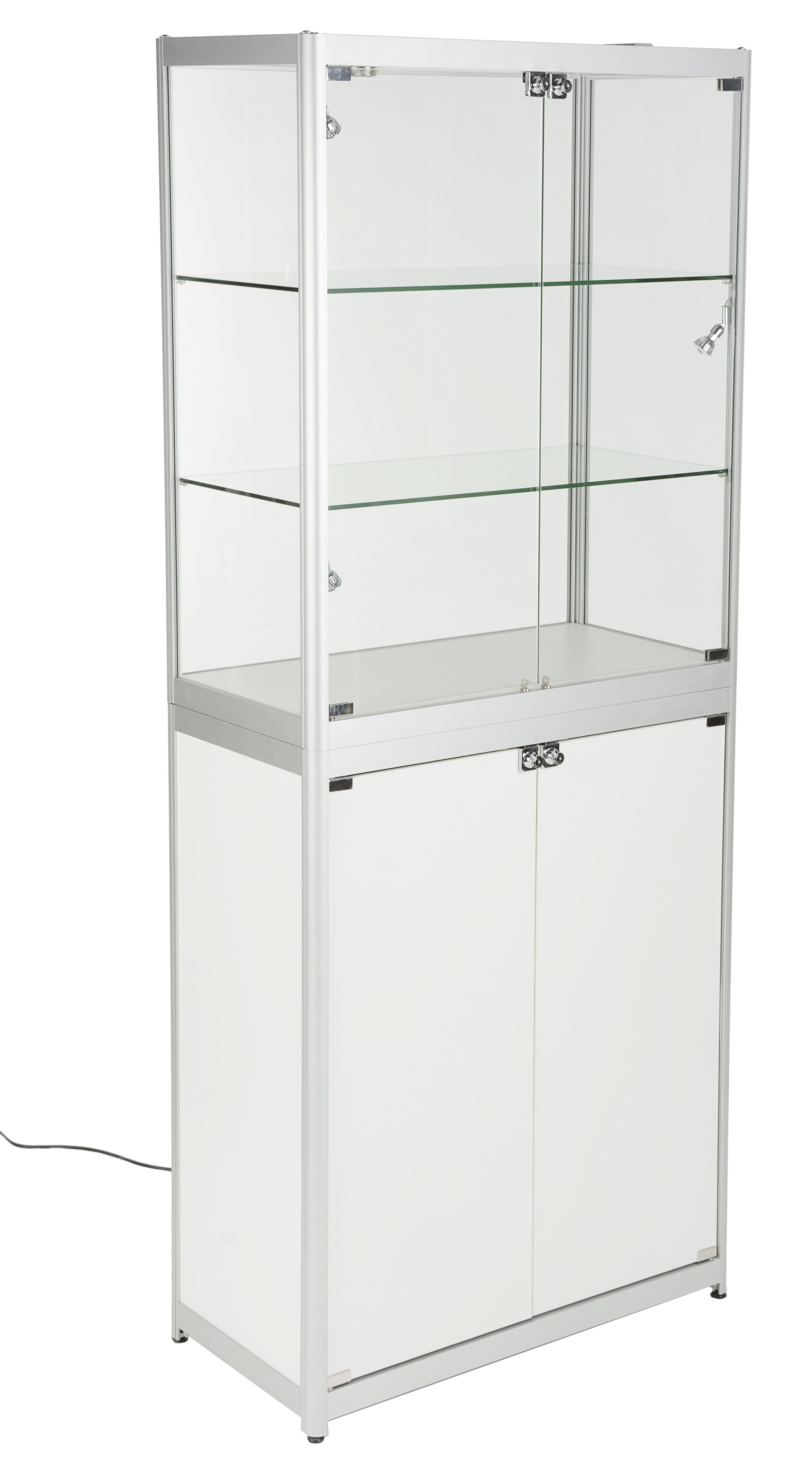 Display Case For Files Silver Portable Display Case | Glass Showcase with Aluminum Frame ...