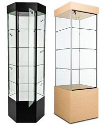 narrow display cases