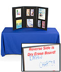 54w Tabletop Velcro Display Board, Double Sided - Black & Gray 119022