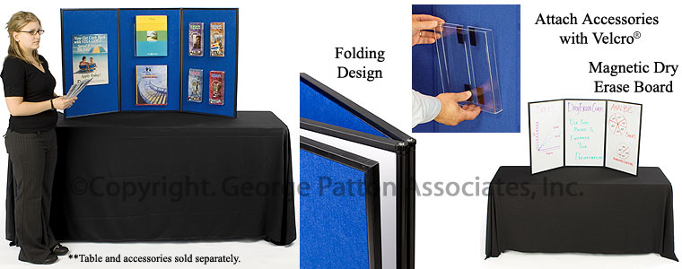 4-Panel Folding Velcro Presentation Display Board For Trade Show Table Top  (PND04)